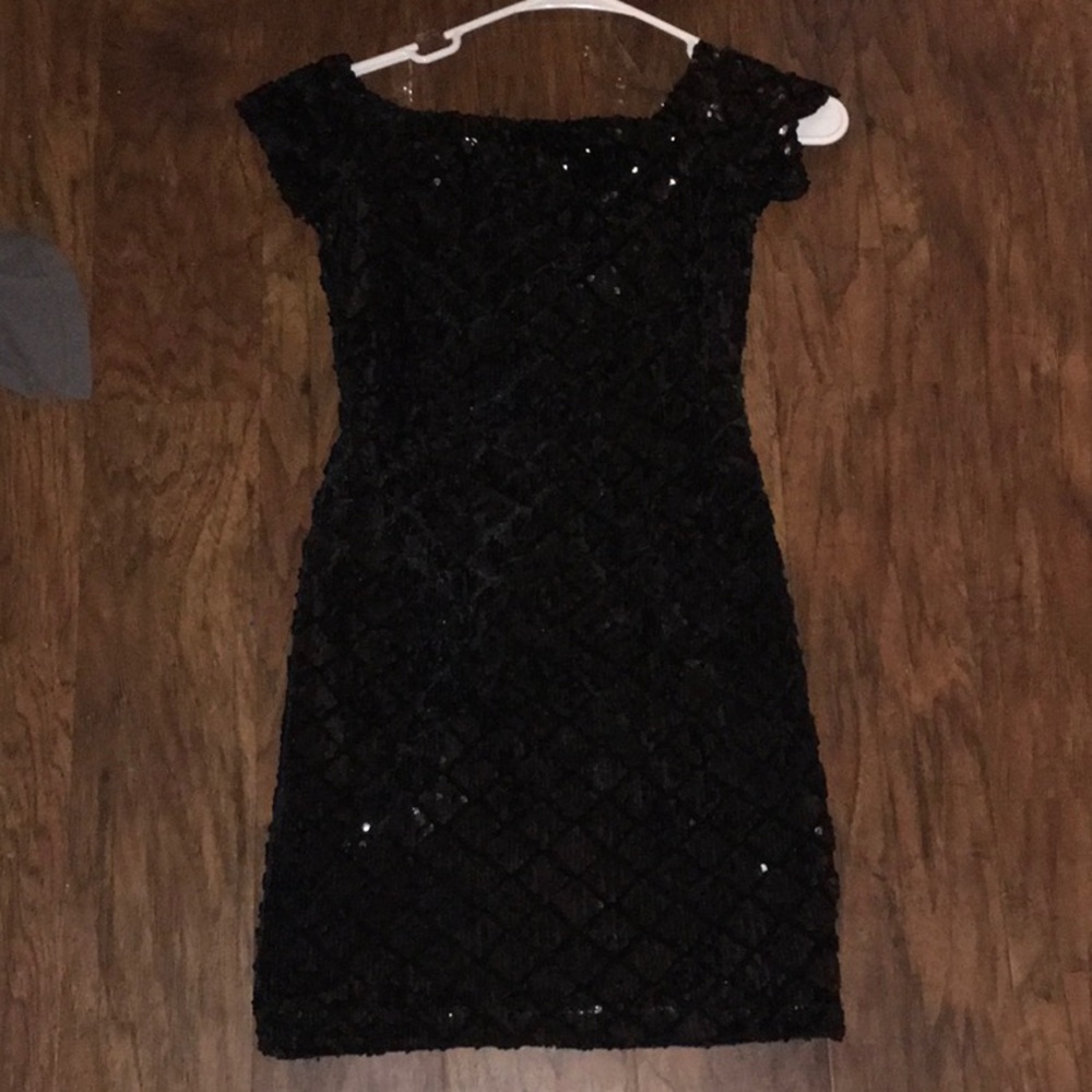 Tight Black Shiny Mini dress